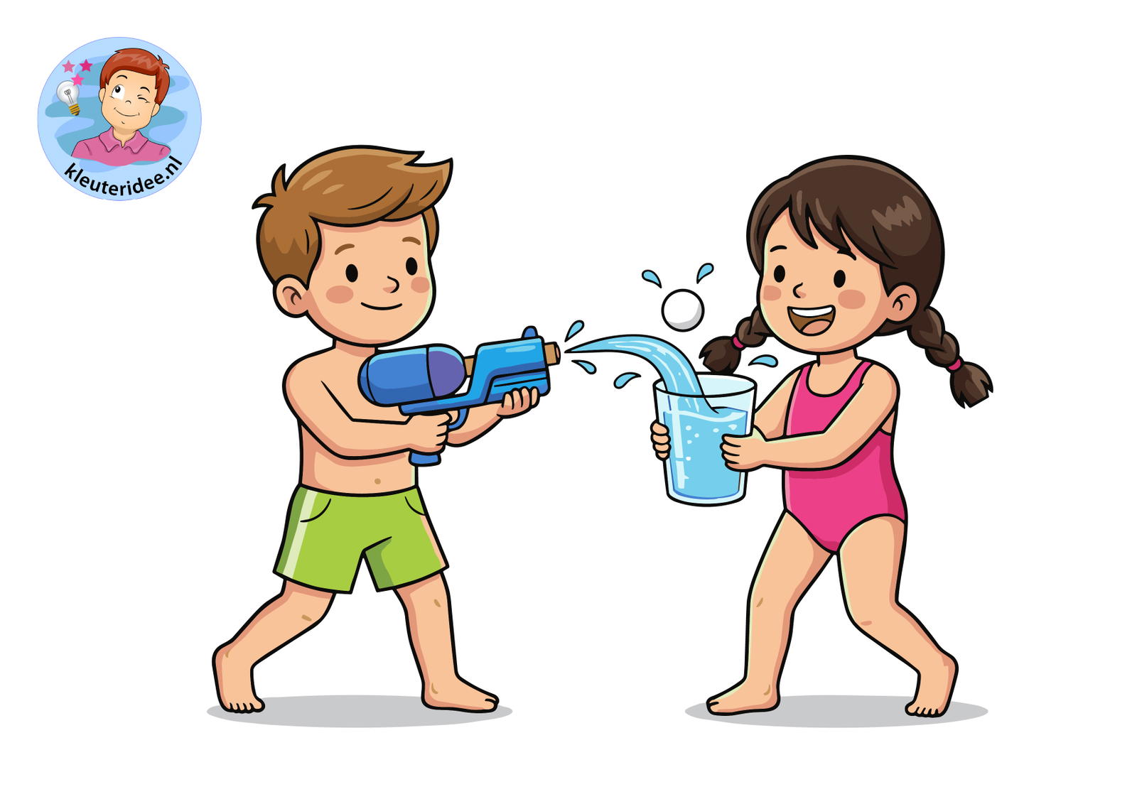 waterspelen 7 Waterspray wedstrijd kleuteridee